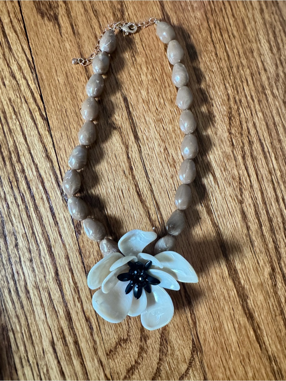 Beaded Floral Statement Necklace